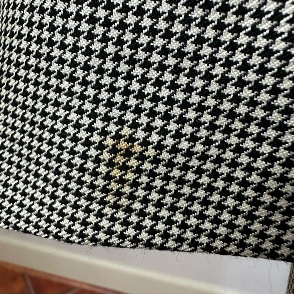 Canali Silk Black and White Puppytooth Blazer